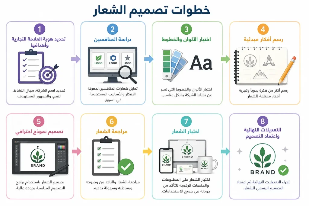 خطوات تصميم شعار شركة