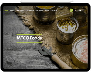تصميم موقع اغذية - شركة المفضلة للأغذية - MTCO FOODS